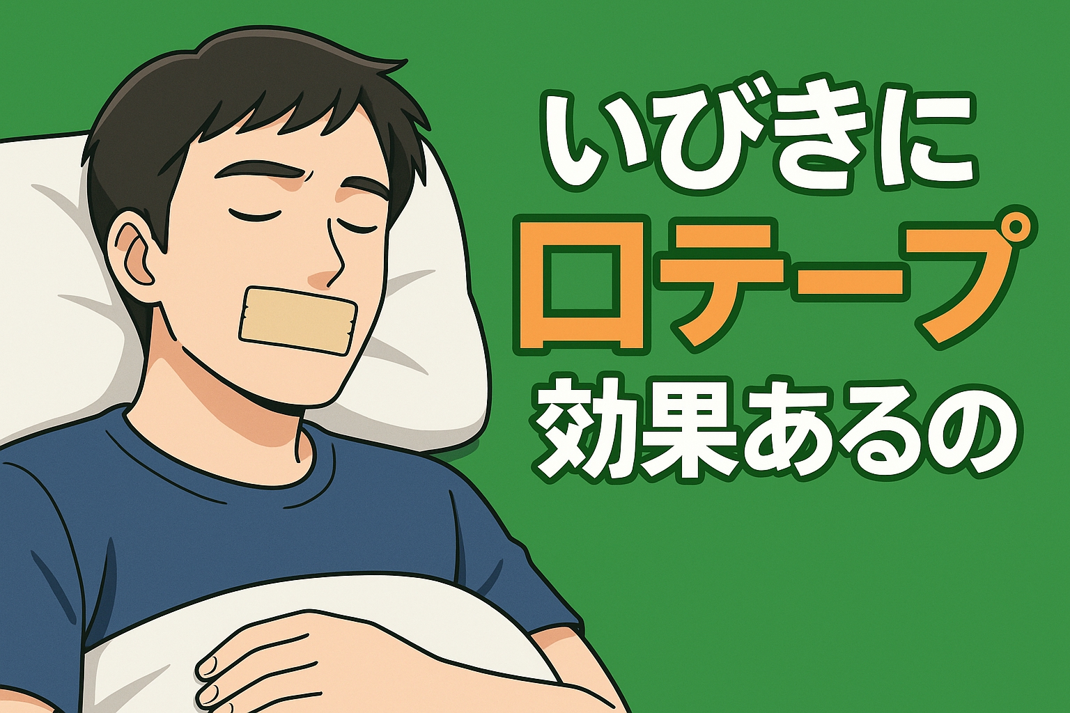 いびきに口テープは効果ない?原因別に選ぶ本当に効く対策法とは
