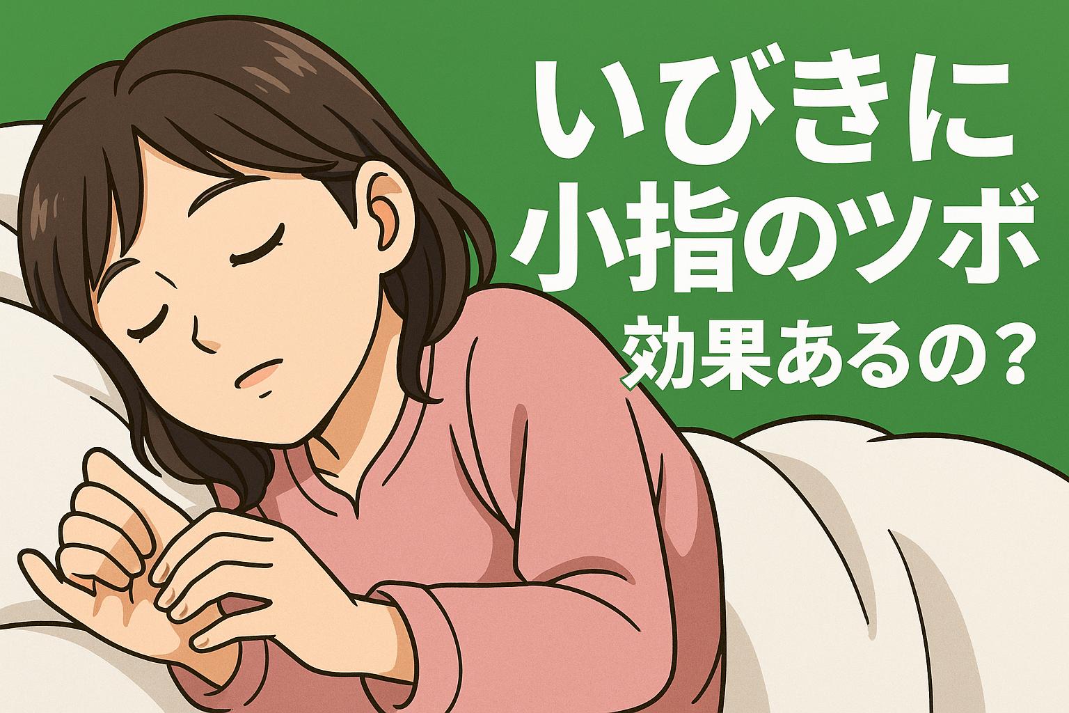いびきに小指のツボは効く?効果の真偽と本当に効く対策を解説!